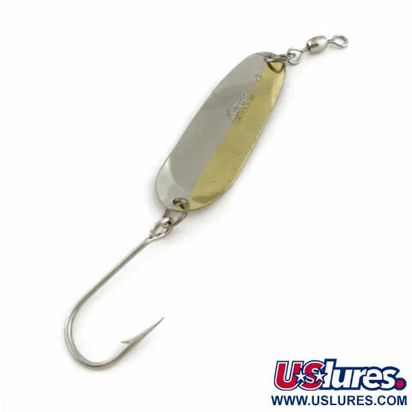 Vintage   Andy Reekers #4, 1/4oz gold/nickel fishing spoon #23794