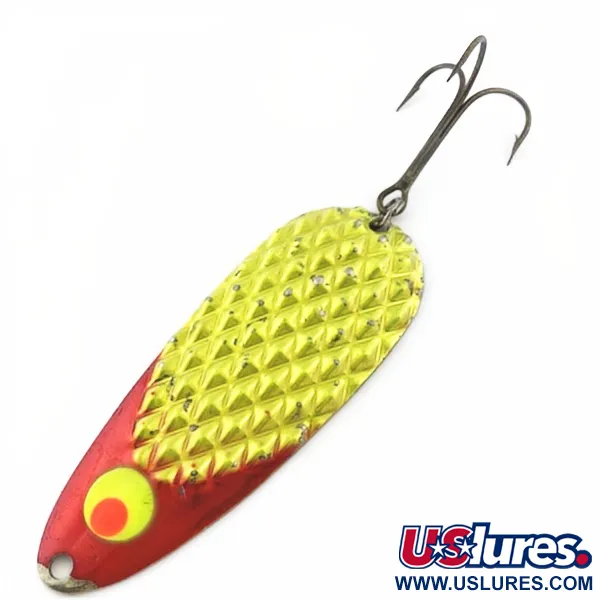 Vintage  Lindy / Little Joe Lindy Gator , 2oz red/white/nickel fishing spoon #23800