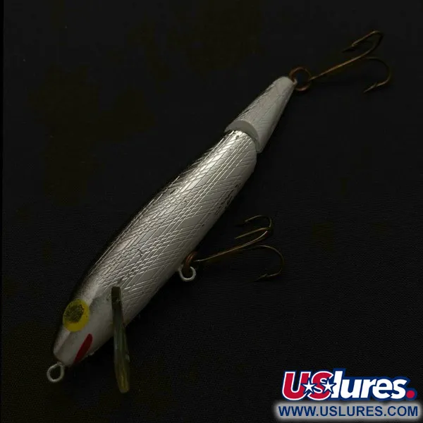 Vintage   Rebel Floater F9 Jointed, 1/4oz silver fishing lure #23816