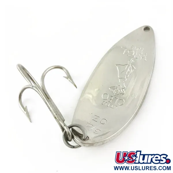 Vintage  Seneca Little Cleo (Hula Girl), 3/4oz nickel/green fishing spoon #23830