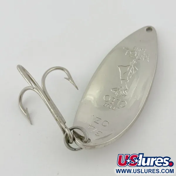 Vintage  Seneca Little Cleo (Hula Girl), 3/4oz nickel/green fishing spoon #23830
