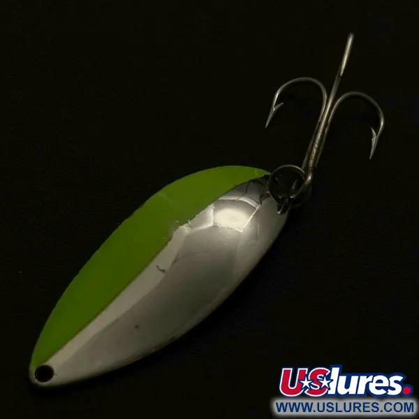 Vintage  Seneca Little Cleo (Hula Girl), 3/4oz nickel/green fishing spoon #23830