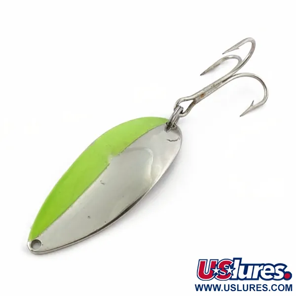Vintage  Seneca Little Cleo (Hula Girl), 3/4oz nickel/green fishing spoon #23830