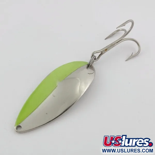 Vintage  Seneca Little Cleo (Hula Girl), 3/4oz nickel/green fishing spoon #23830