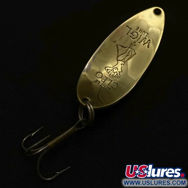 Vintage  Seneca Little Cleo (Hula Girl), 1/2oz nickel/gold fishing spoon #23840