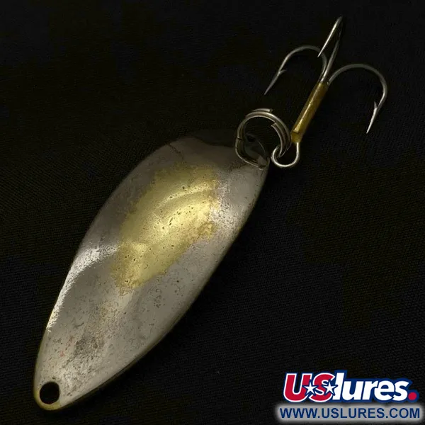 Vintage  Seneca Little Cleo (Hula Girl), 1/2oz nickel/gold fishing spoon #23841