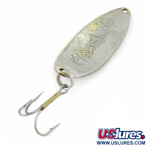 Vintage  Seneca Little Cleo (Hula Girl), 1/2oz nickel/gold fishing spoon #23841