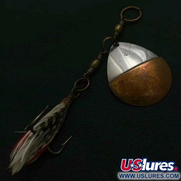Vintage   Lowe's Star Colorado Spinner 4 №5823, 1/4oz nickel/brass spinning lure #23847