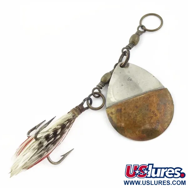 Vintage   Lowe's Star Colorado Spinner 4 №5823, 1/4oz nickel/brass spinning lure #23847