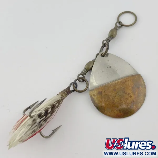 Vintage   Lowe's Star Colorado Spinner 4 №5823, 1/4oz nickel/brass spinning lure #23847