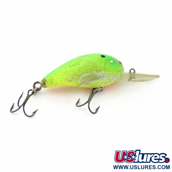 Vintage   Bomber model 6A screw tail, 1/3oz Green fishing lure #23850