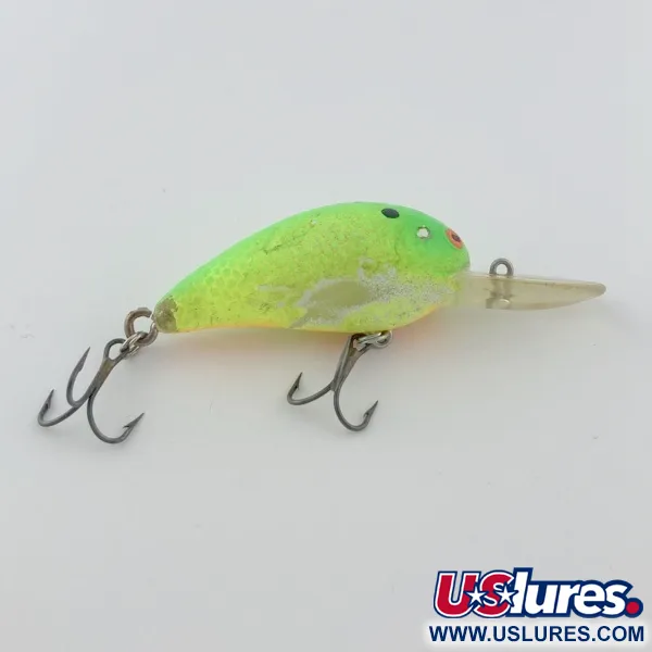 Vintage   Bomber model 6A screw tail, 1/3oz Green fishing lure #23850