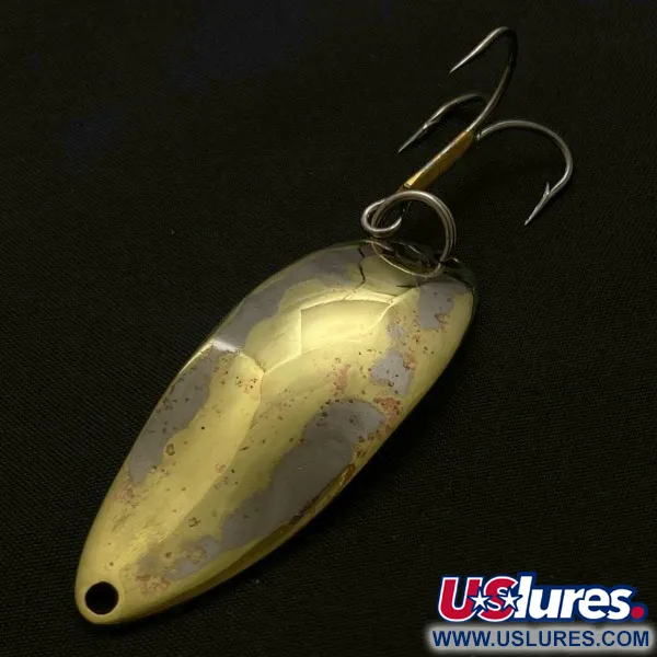 Vintage  Seneca Little Cleo (Hula Girl), 1/2oz nickel/gold fishing spoon #23864