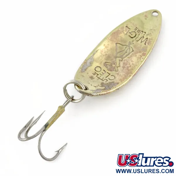 Vintage  Seneca Little Cleo (Hula Girl), 1/2oz nickel/gold fishing spoon #23864