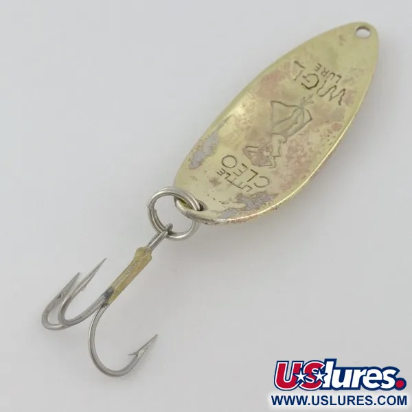 Vintage  Seneca Little Cleo (Hula Girl), 1/2oz nickel/gold fishing spoon #23864