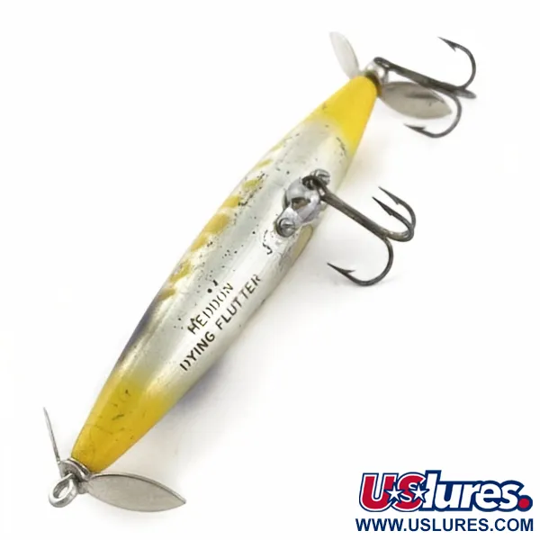 Vintage   Heddon Dying Flutter, 1/2oz Fire Tiger  fishing lure #23868