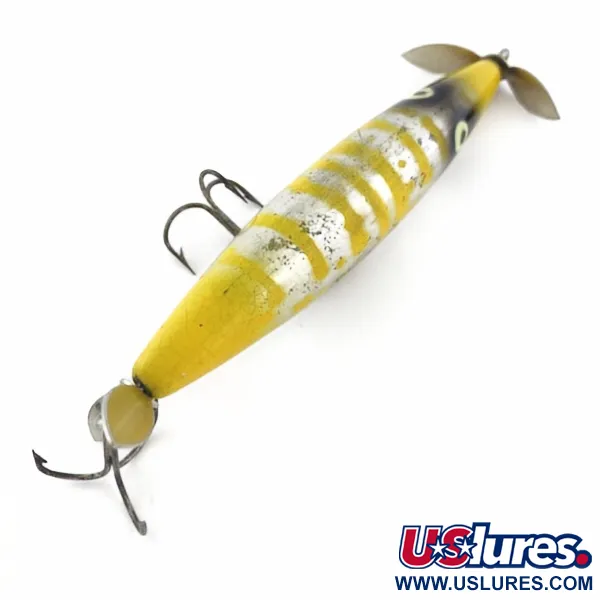 Vintage   Heddon Dying Flutter, 1/2oz Fire Tiger  fishing lure #23868