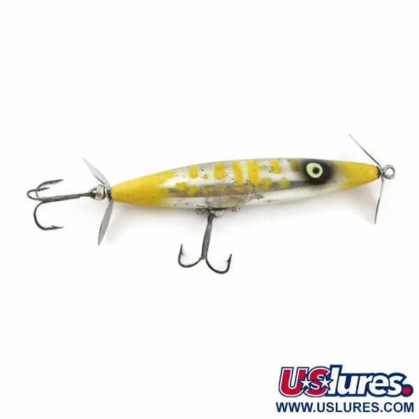 Vintage   Heddon Dying Flutter, 1/2oz Fire Tiger  fishing lure #23868