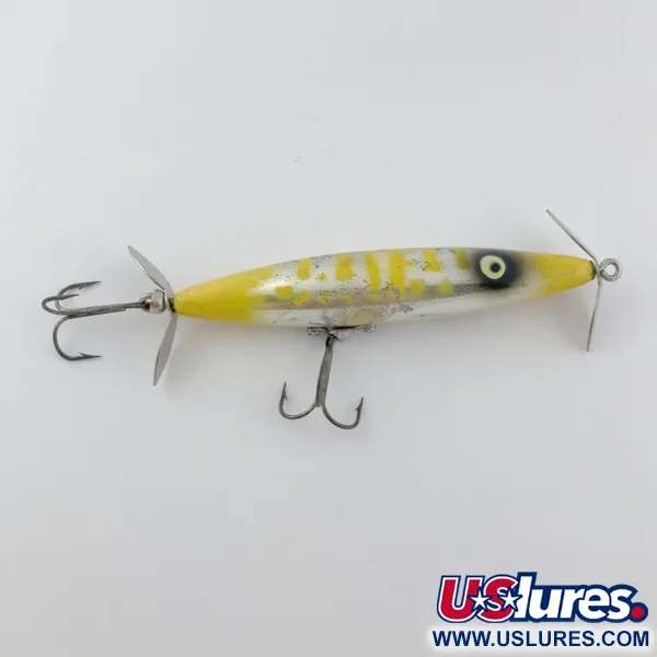 Vintage   Heddon Dying Flutter, 1/2oz Fire Tiger  fishing lure #23868