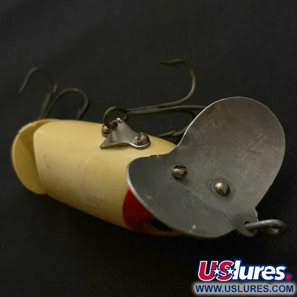 Vintage   Fred Arbogast Jitterbug Jointed, 1/2oz red head fishing lure #23869