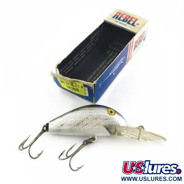   Rebel Super R, 1/2oz Silver fishing lure #23898