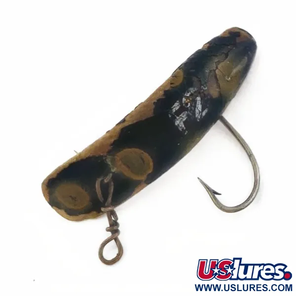 Vintage  Helin Tackle Helen Flatfish F2, 1/64oz black fishing lure #23901