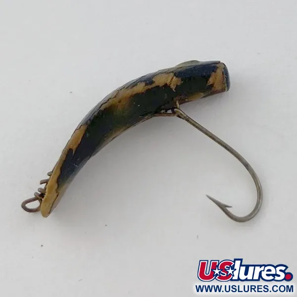 Vintage  Helin Tackle Helen Flatfish F2, 1/64oz black fishing lure #23901