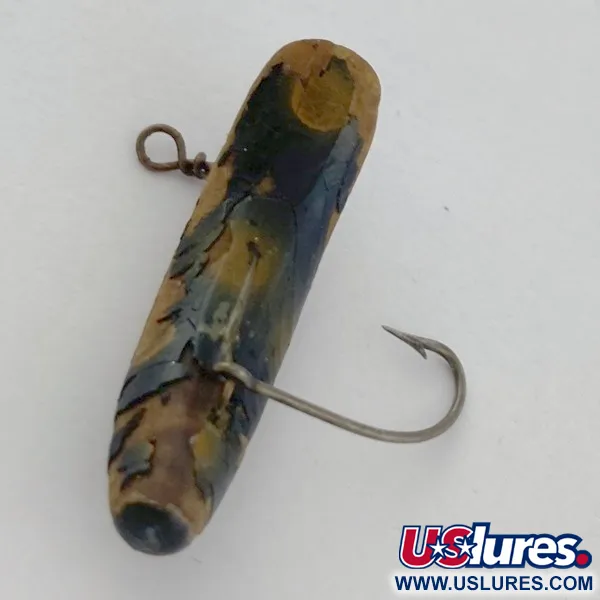 Vintage  Helin Tackle Helen Flatfish F2, 1/64oz black fishing lure #23901