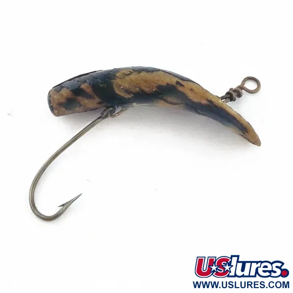 Vintage  Helin Tackle Helen Flatfish F2, 1/64oz black fishing lure #23901