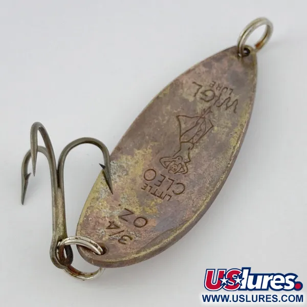 Vintage  Seneca Little Cleo (Hula Girl), 3/4oz bronze fishing spoon #23903