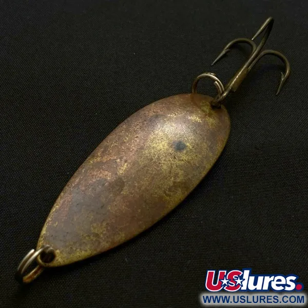 Vintage  Seneca Little Cleo (Hula Girl), 3/4oz bronze fishing spoon #23903