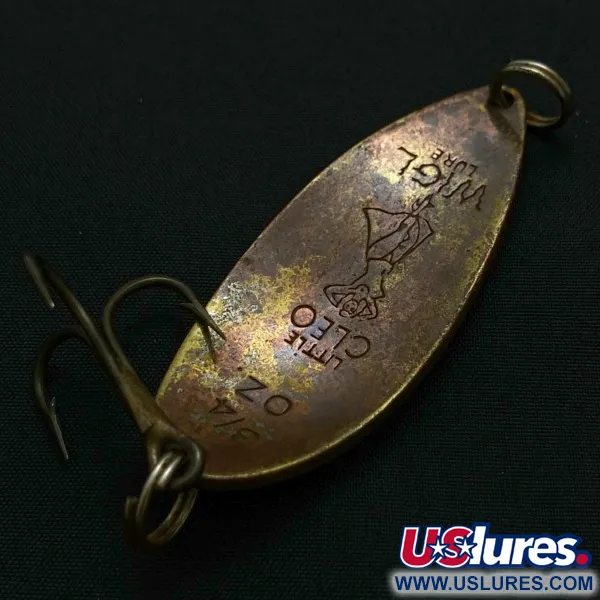 Vintage  Seneca Little Cleo (Hula Girl), 3/4oz bronze fishing spoon #23903
