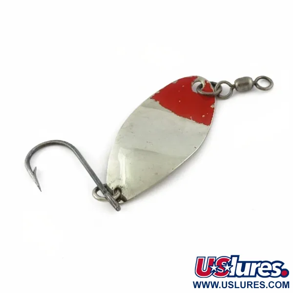 Vintage    Shoff's F.S.T.2, 3/16oz nickel/red fishing spoon #23904