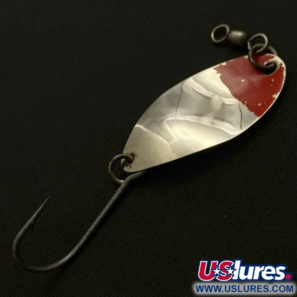 Vintage    Shoff's F.S.T.2, 3/16oz nickel/red fishing spoon #23904