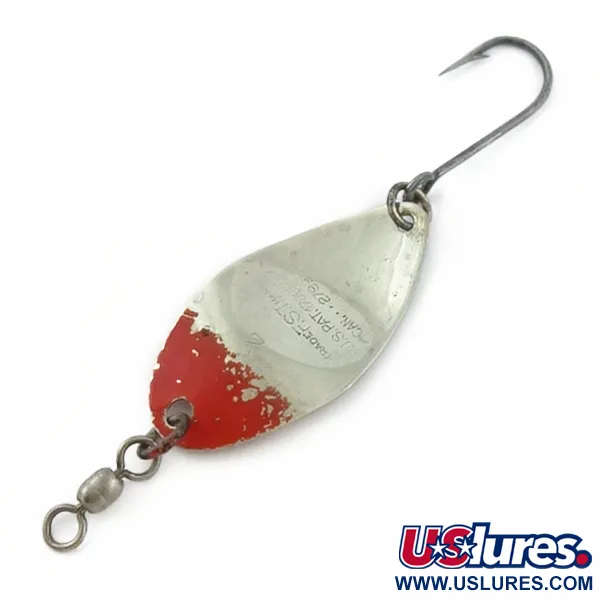 Vintage    Shoff's F.S.T.2, 3/16oz nickel/red fishing spoon #23904