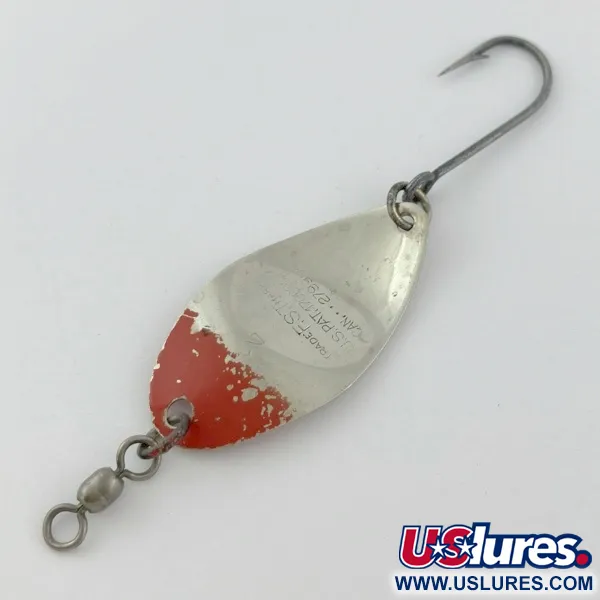 Vintage    Shoff's F.S.T.2, 3/16oz nickel/red fishing spoon #23904