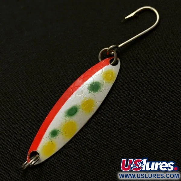 Vintage   Luhr Jensen Needlefish 1, 1/16oz gold/red fishing spoon #23910