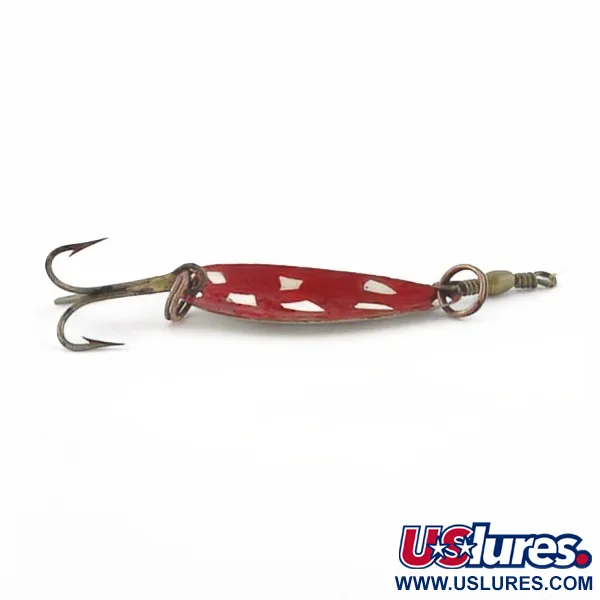 Vintage   Roy Self #1, 3/64oz nickel/red fishing spoon #23911