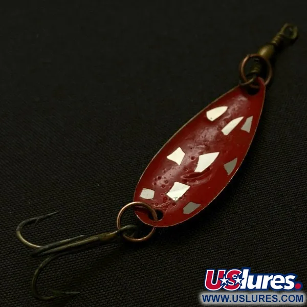 Vintage   Roy Self #1, 3/64oz nickel/red fishing spoon #23911