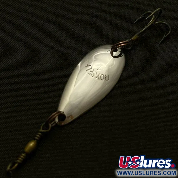 Vintage   Roy Self #1, 3/64oz nickel/red fishing spoon #23911