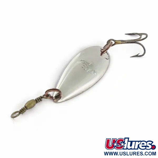 Vintage   Roy Self #1, 3/64oz nickel/red fishing spoon #23911
