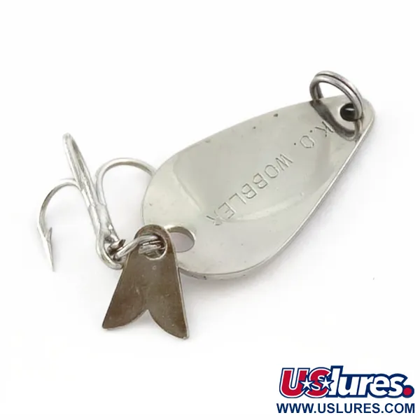 Vintage   Acme K.O. Wobbler, 1/8oz white/black/gold fishing spoon #23912