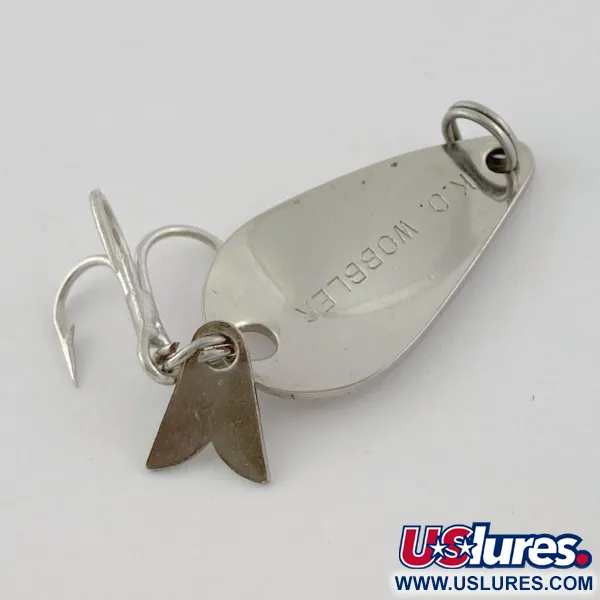 Vintage   Acme K.O. Wobbler, 1/8oz white/black/gold fishing spoon #23912