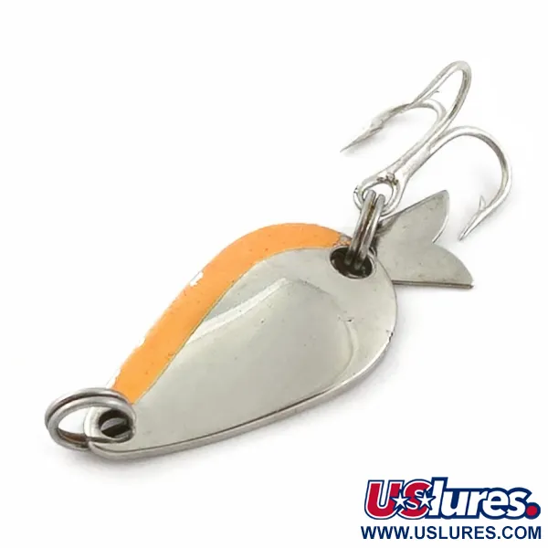 Vintage   Acme K.O. Wobbler, 1/8oz white/black/gold fishing spoon #23912