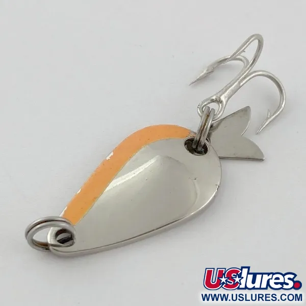 Vintage   Acme K.O. Wobbler, 1/8oz white/black/gold fishing spoon #23912