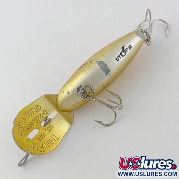 Vintage   Storm Hot'N'Tot Thin Fin, 1/4oz Gold / orange fishing lure #23920