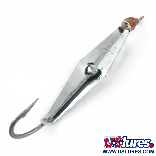 Vintage   James E. Clark Clark Spoon 1, 1/4oz nickel fishing spoon #23923