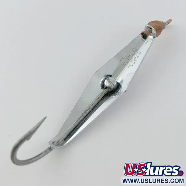 Vintage   James E. Clark Clark Spoon 1, 1/4oz nickel fishing spoon #23923