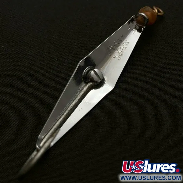 Vintage   James E. Clark Clark Spoon 1, 1/4oz nickel fishing spoon #23923