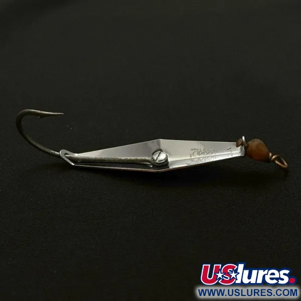 Vintage   James E. Clark Clark Spoon 1, 1/4oz nickel fishing spoon #23923